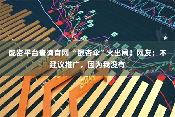 配资平台查询官网 “银杏伞”火出圈！网友：不建议推广，因为我没有