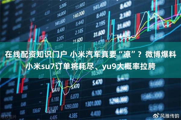 在线配资知识门户 小米汽车真要“凉”？微博爆料小米su7订单将耗尽、yu9大概率拉胯