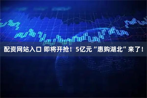 配资网站入口 即将开抢！5亿元“惠购湖北”来了！