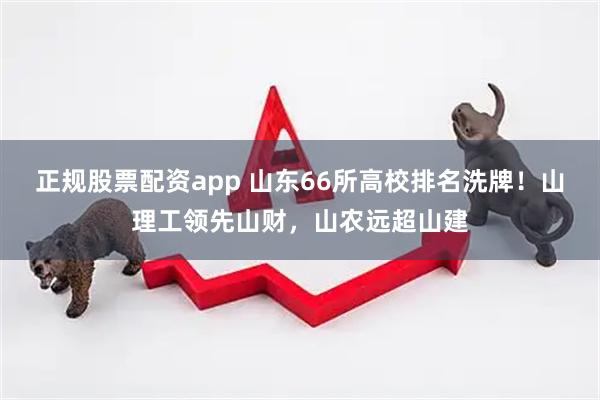 正规股票配资app 山东66所高校排名洗牌！山理工领先山财，山农远超山建